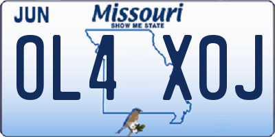 MO license plate OL4X0J