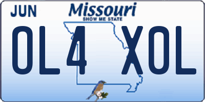 MO license plate OL4X0L