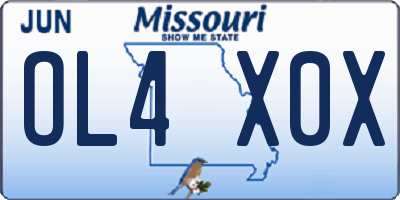 MO license plate OL4X0X