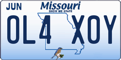 MO license plate OL4X0Y
