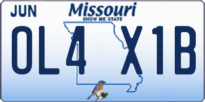 MO license plate OL4X1B