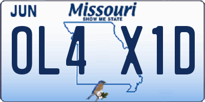 MO license plate OL4X1D