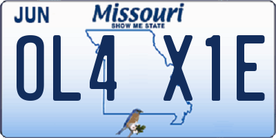MO license plate OL4X1E