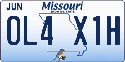 MO license plate OL4X1H
