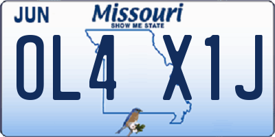 MO license plate OL4X1J