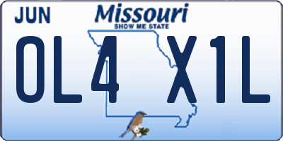 MO license plate OL4X1L