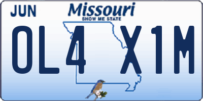 MO license plate OL4X1M