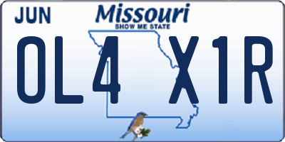 MO license plate OL4X1R