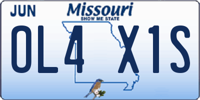 MO license plate OL4X1S