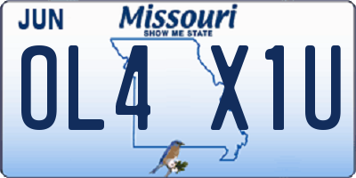 MO license plate OL4X1U