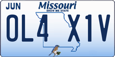 MO license plate OL4X1V