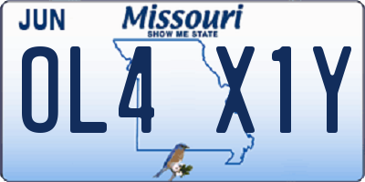 MO license plate OL4X1Y