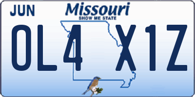 MO license plate OL4X1Z