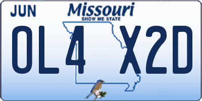MO license plate OL4X2D