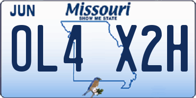 MO license plate OL4X2H
