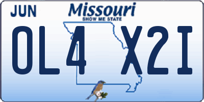 MO license plate OL4X2I