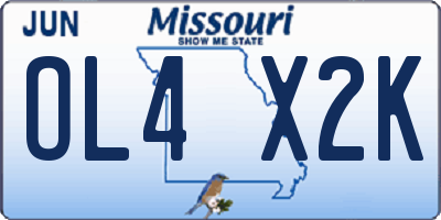 MO license plate OL4X2K