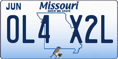 MO license plate OL4X2L