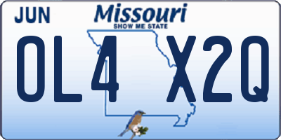 MO license plate OL4X2Q