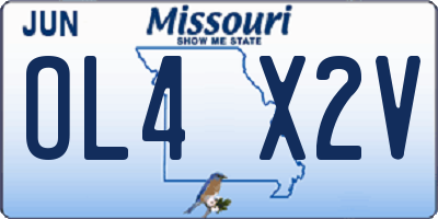 MO license plate OL4X2V