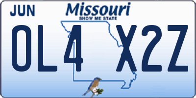MO license plate OL4X2Z
