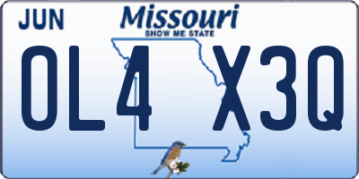 MO license plate OL4X3Q