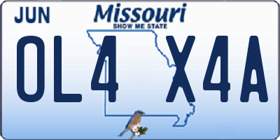 MO license plate OL4X4A
