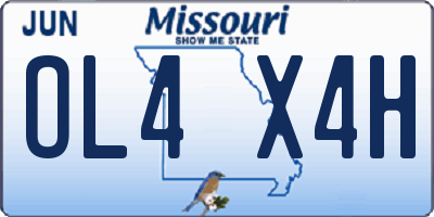 MO license plate OL4X4H