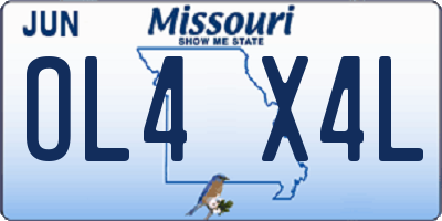 MO license plate OL4X4L