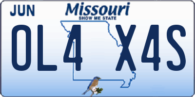 MO license plate OL4X4S