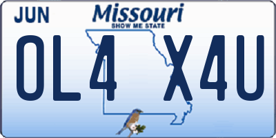 MO license plate OL4X4U