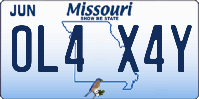 MO license plate OL4X4Y