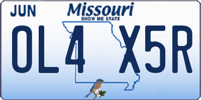 MO license plate OL4X5R