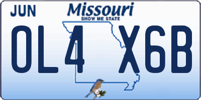 MO license plate OL4X6B