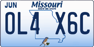 MO license plate OL4X6C