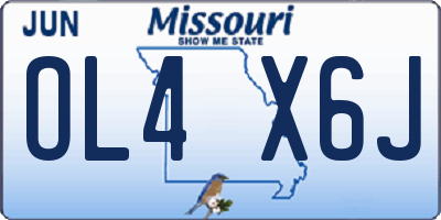 MO license plate OL4X6J