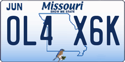 MO license plate OL4X6K