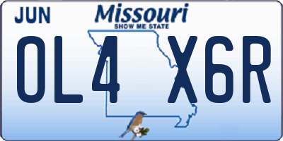 MO license plate OL4X6R