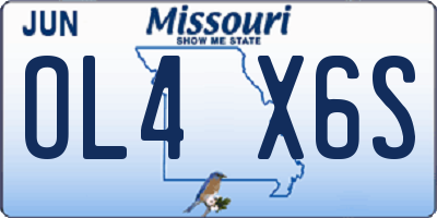 MO license plate OL4X6S