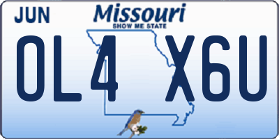 MO license plate OL4X6U