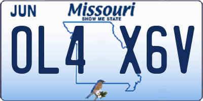 MO license plate OL4X6V