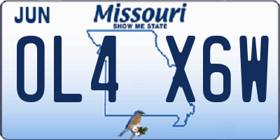 MO license plate OL4X6W