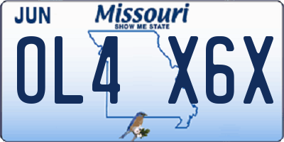 MO license plate OL4X6X