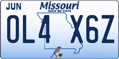MO license plate OL4X6Z