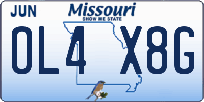 MO license plate OL4X8G