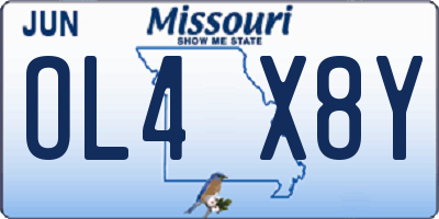 MO license plate OL4X8Y