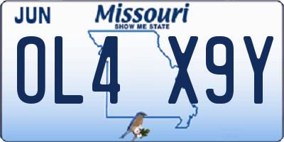 MO license plate OL4X9Y