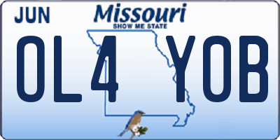 MO license plate OL4Y0B