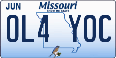 MO license plate OL4Y0C