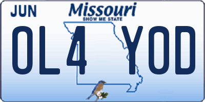 MO license plate OL4Y0D